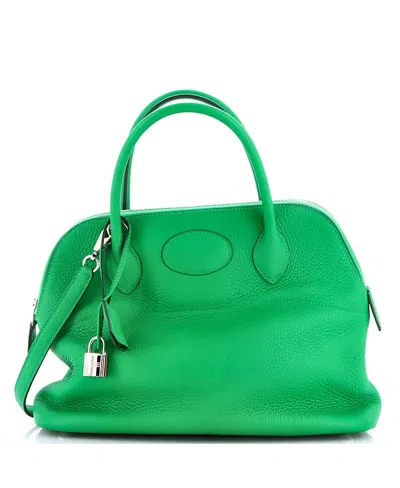 Pre-owned Pre-owned Hermes  Hermes 31 Bolide Bag Clemence In Green
