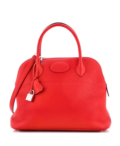 Pre-owned Pre-owned Hermes  Hermes 31 Bolide Bag Clemence In Red