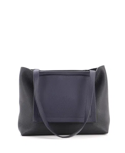 Pre-owned Pre-owned Hermes  Hermes 31 Cabasellier Tote Clemence In Black/ Black/ Blue
