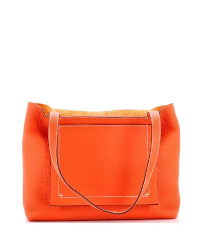 Pre-owned Pre-owned Hermes  Hermes 31 Cabasellier Tote Clemence In Orange