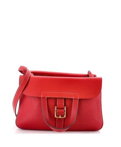 Pre-owned Pre-owned Hermes  Hermes 31 Halzan Bag Clemence In Red