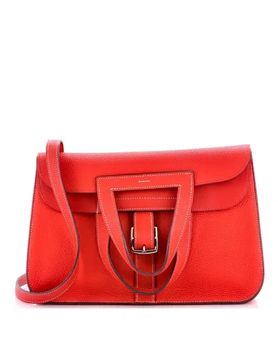 Pre-owned Pre-owned Hermes  Hermes 31 Halzan Bag Clemence In Red