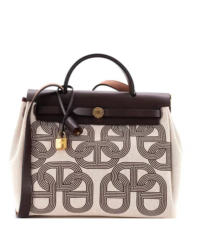 Pre-owned Pre-owned Hermes  Hermes 31 Herbag Zip Circuit 24 Vache Hunter And Leather In Brown