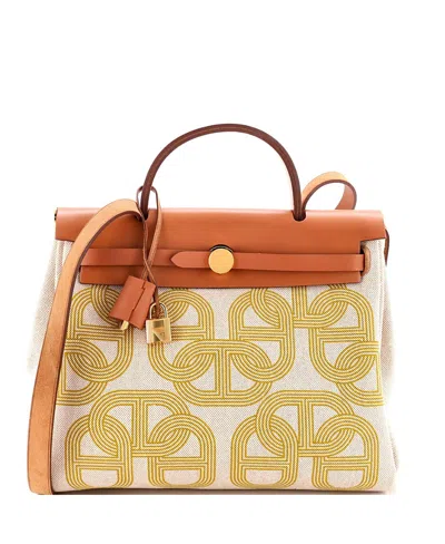 Pre-owned Pre-owned Hermes  Hermes 31 Herbag Zip Circuit 24 Vache Hunter And Leather In Brown