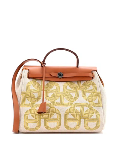 Pre-owned Pre-owned Hermes  Hermes 31 Herbag Zip Circuit 24 Vache Hunter And Leather In Orange