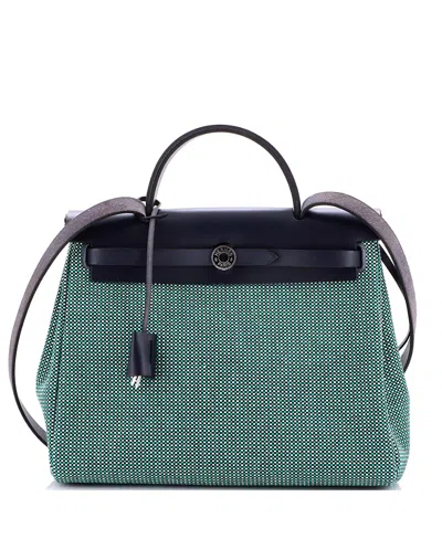 Pre-owned Pre-owned Hermes  Hermes 31 Herbag Zip Criss Viking Toile And Leather