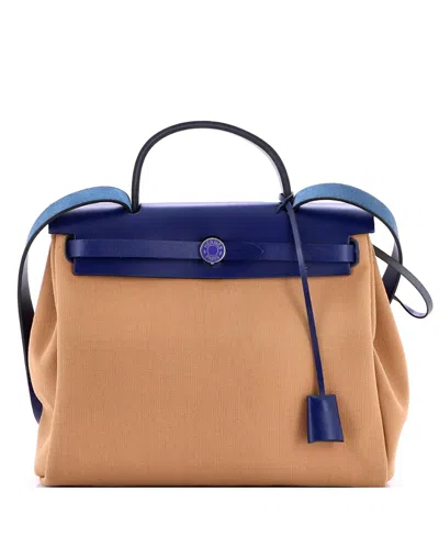 Pre-owned Pre-owned Hermes  Hermes 31 Herbag Zip Leather And Toile