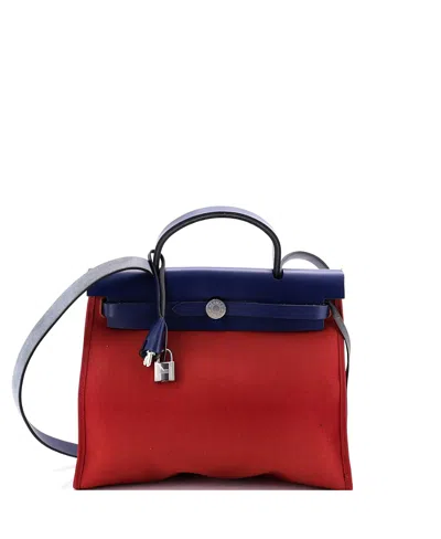 Pre-owned Pre-owned Hermes  Hermes 31 Herbag Zip Leather And Toile