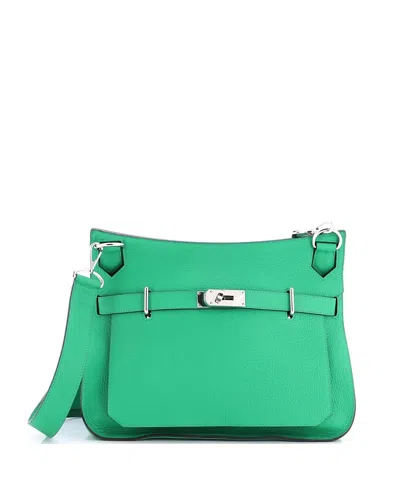 Pre-owned Pre-owned Hermes  Hermes 31 Jypsiere Bag Clemence In Green