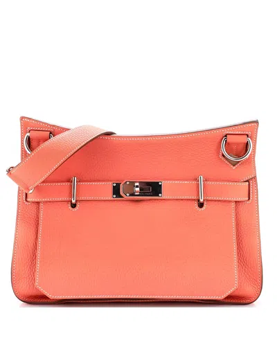 Pre-owned Pre-owned Hermes  Hermes 31 Jypsiere Bag Clemence In Pink