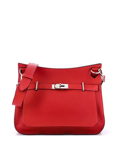 Pre-owned Pre-owned Hermes  Hermes 31 Jypsiere Bag Clemence In Red