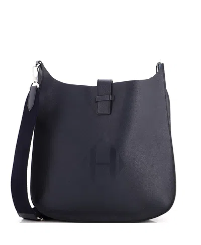Pre-owned Pre-owned Hermes  Hermes 33 Evelyne Sellier Bag Epsom In Navy Blue