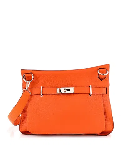 Pre-owned Pre-owned Hermes  Hermes 34 Jypsiere Bag Clemence In Orange