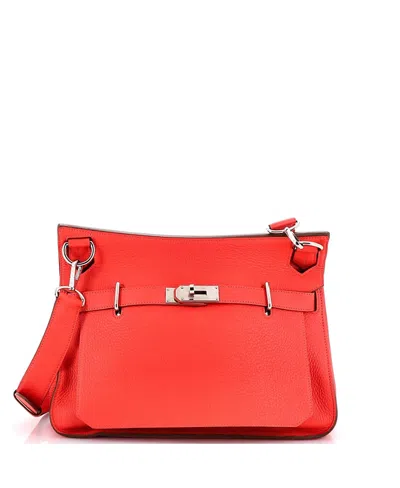 Pre-owned Pre-owned Hermes  Hermes 34 Jypsiere Bag Clemence In Pink