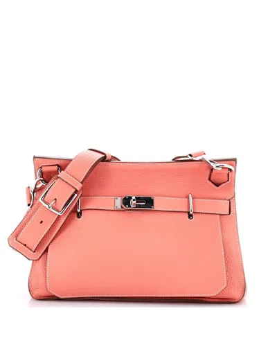 Pre-owned Pre-owned Hermes  Hermes 34 Jypsiere Bag Clemence In Pink