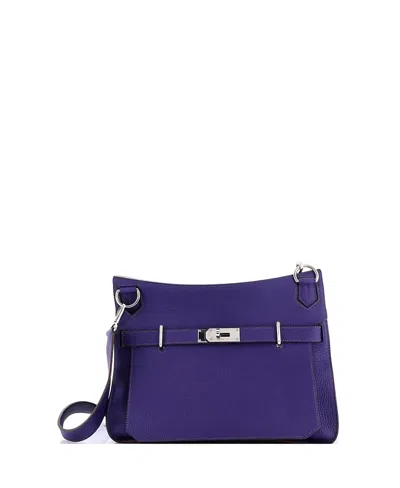 Pre-owned Pre-owned Hermes  Hermes 34 Jypsiere Bag Clemence In Purple