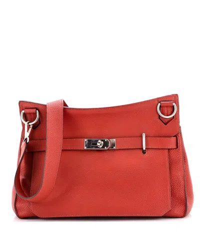 Pre-owned Pre-owned Hermes  Hermes 34 Jypsiere Bag Clemence In Red
