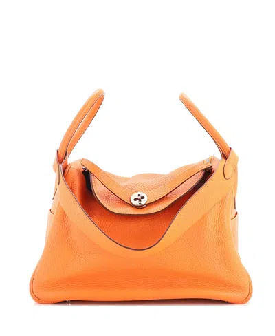 Pre-owned Pre-owned Hermes  Hermes 34 Lindy Bag Clemence In Orange