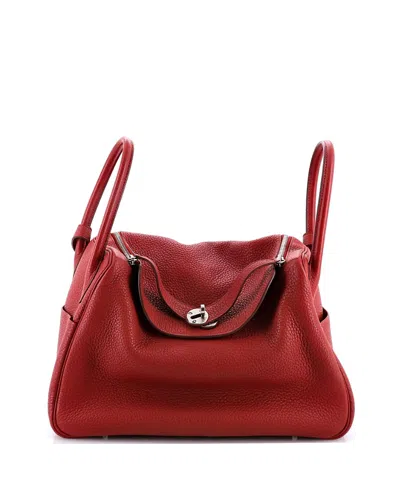 Pre-owned Pre-owned Hermes  Hermes 34 Lindy Bag Clemence In Red