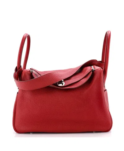 Pre-owned Pre-owned Hermes  Hermes 34 Lindy Bag Clemence In Red