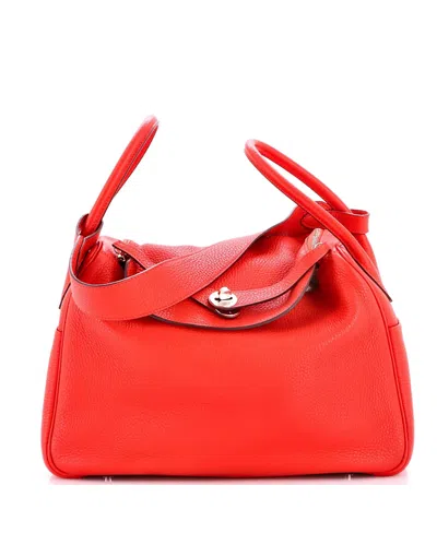 Pre-owned Pre-owned Hermes  Hermes 34 Lindy Bag Clemence In Red