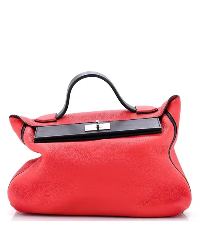 Pre-owned Pre-owned Hermes  Hermes 35 24/24 Bag Bicolor Togo With Swift