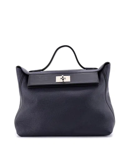 Pre-owned Pre-owned Hermes  Hermes 35 24/24 Bag Togo With Swift In Blue