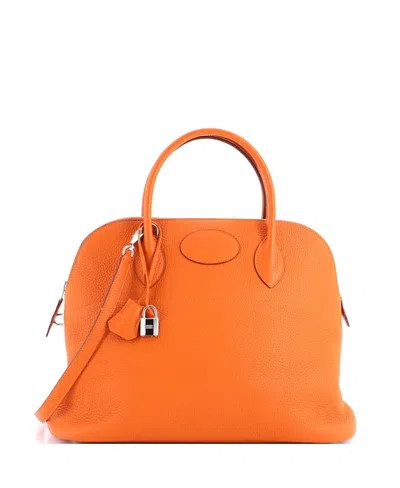 Pre-owned Pre-owned Hermes  Hermes 35 Bolide Bag Clemence In Orange