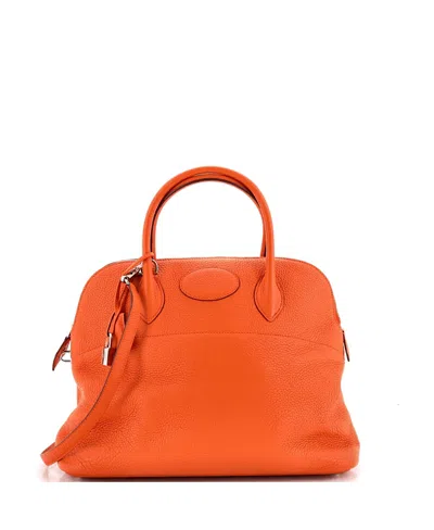 Pre-owned Pre-owned Hermes  Hermes 35 Bolide Bag Clemence In Orange