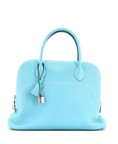 Pre-owned Pre-owned Hermes  Hermes 35 Bolide Relax Bag Epsom In Blue