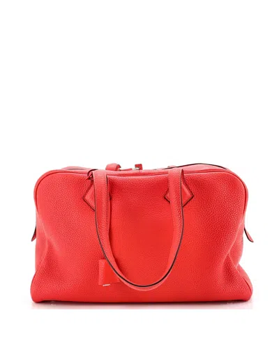 Pre-owned Pre-owned Hermes  Hermes 35 Victoria Ii Bag Clemence In Red