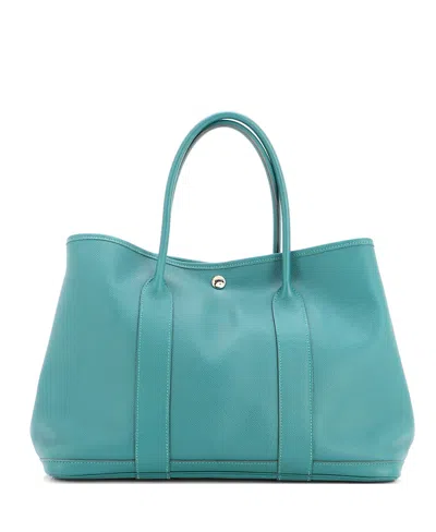 Pre-owned Pre-owned Hermes  Hermes 36 Garden Party Tote Leather In Green
