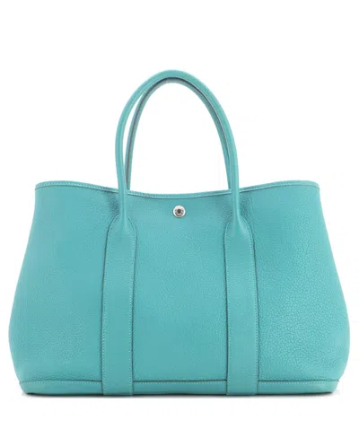 Pre-owned Pre-owned Hermes  Hermes 36 Garden Party Tote Leather In Green