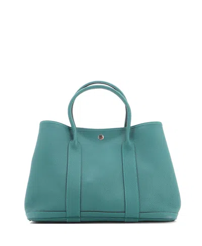 Pre-owned Pre-owned Hermes  Hermes 36 Garden Party Tote Leather In Green