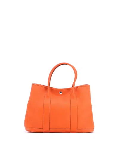 Pre-owned Pre-owned Hermes  Hermes 36 Garden Party Tote Leather In Orange