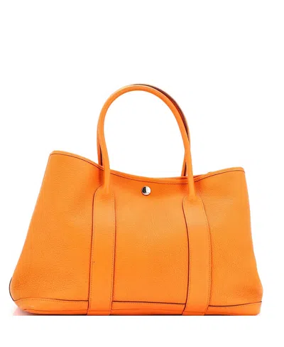 Pre-owned Pre-owned Hermes  Hermes 36 Garden Party Tote Leather In Orange