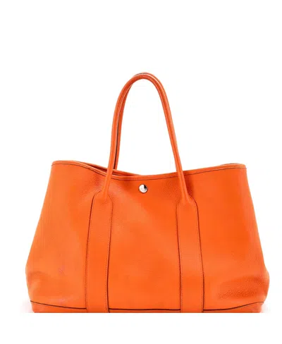 Pre-owned Pre-owned Hermes  Hermes 36 Garden Party Tote Leather In Orange