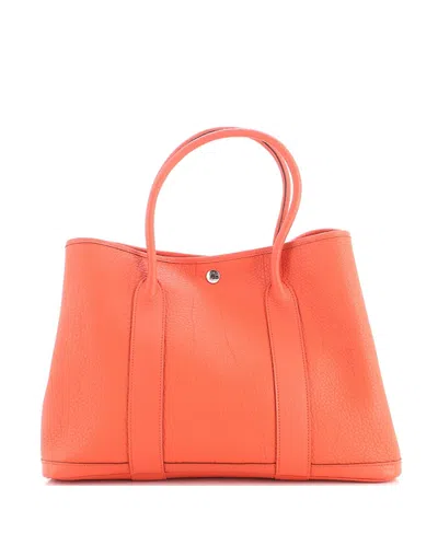 Pre-owned Pre-owned Hermes  Hermes 36 Garden Party Tote Leather In Orange