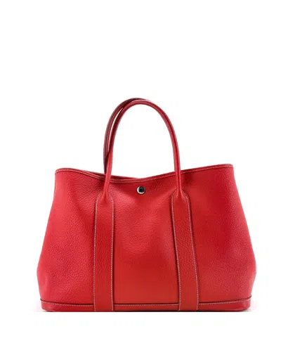 Pre-owned Pre-owned Hermes  Hermes 36 Garden Party Tote Leather In Red