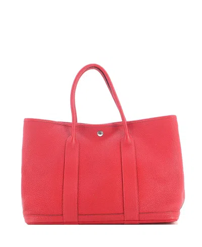 Pre-owned Pre-owned Hermes  Hermes 36 Garden Party Tote Leather In Red