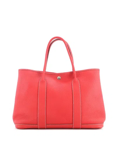Pre-owned Pre-owned Hermes  Hermes 36 Garden Party Tote Leather In Red