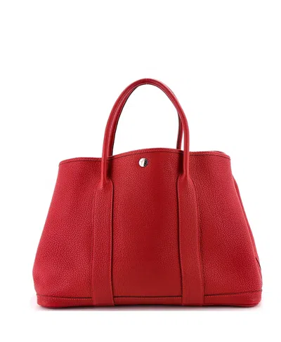 Pre-owned Pre-owned Hermes  Hermes 36 Garden Party Tote Leather In Red