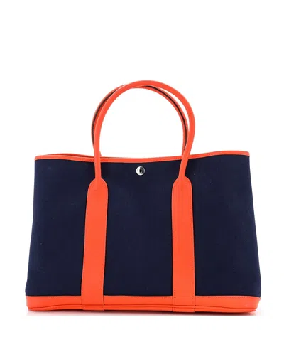 Pre-owned Pre-owned Hermes  Hermes 36 Garden Party Tote Toile And Leather