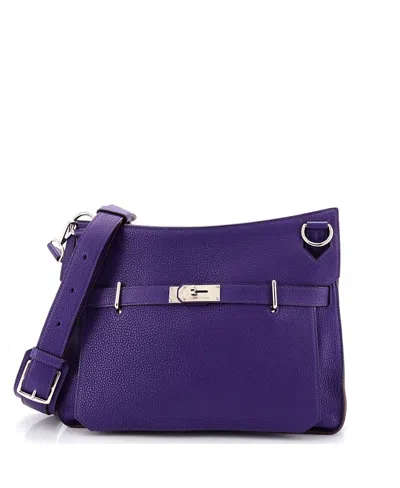 Pre-owned Pre-owned Hermes  Hermes 37 Jypsiere Bag Clemence In Purple