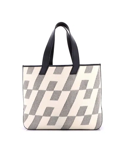 Pre-owned Pre-owned Hermes  Hermes 40 Cabas H En Biais Tote Canvas With Leather In Black