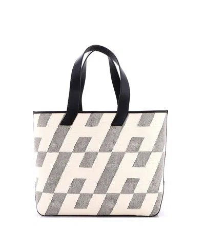 Pre-owned Pre-owned Hermes  Hermes 40 Cabas H En Biais Tote Canvas With Leather In Black