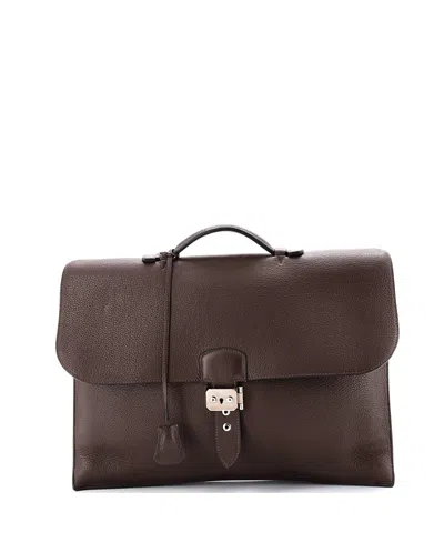 Pre-owned Pre-owned Hermes  Hermes 41 Sac A Depeches Bag Togo In Brown