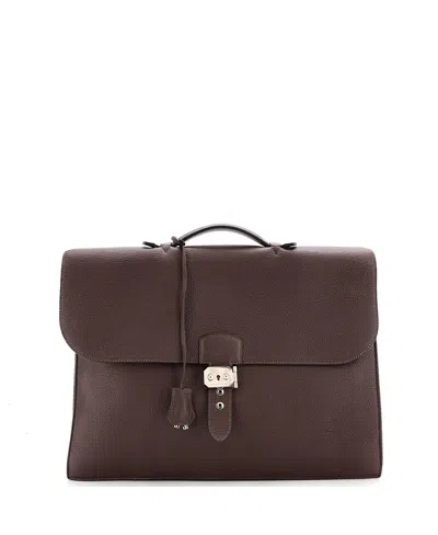 Pre-owned Pre-owned Hermes  Hermes 41 Sac A Depeches Bag Togo In Brown