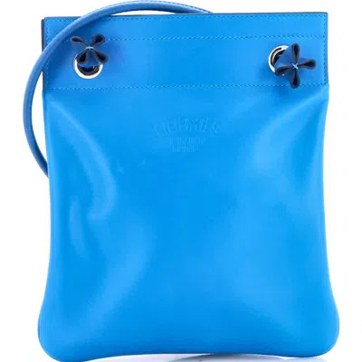 Pre-owned Hermes  Hermes Aline Bag Milo Lambskin And Swift Mini In Blue