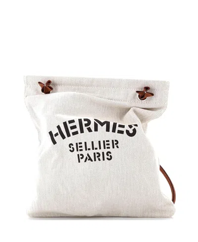 Pre-owned Pre-owned Hermes  Hermes Aline Mm Toile Crossbody In Neutral/ Brown/ Natural